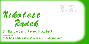 nikolett radek business card